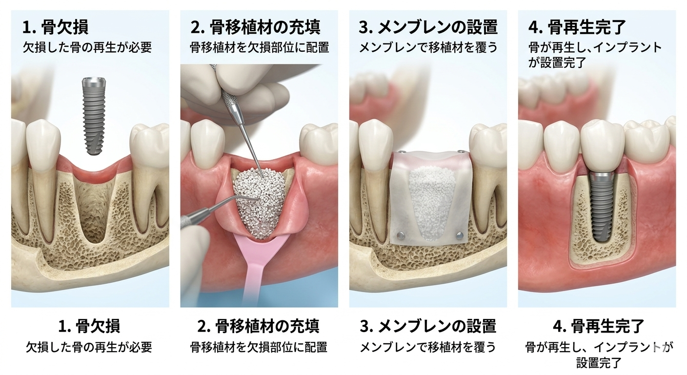 ② 骨の状態による追加手術（骨造成）