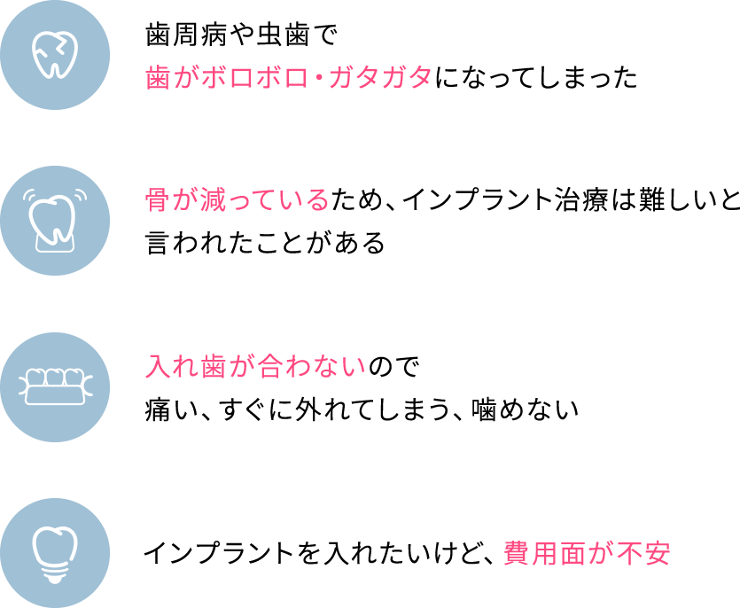 オールオンフォーはこのようなお悩みをお持ちの方におすすめです