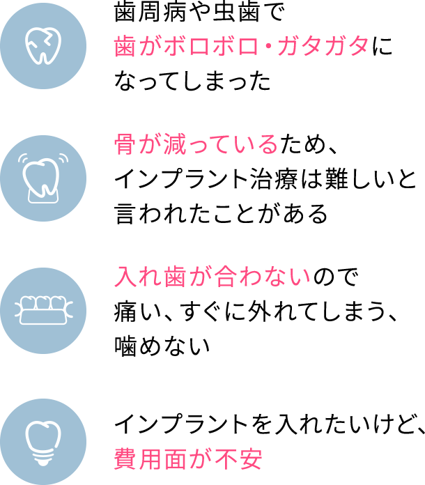 オールオンフォーはこのようなお悩みをお持ちの方におすすめです